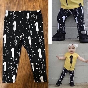 One print birthday leggings